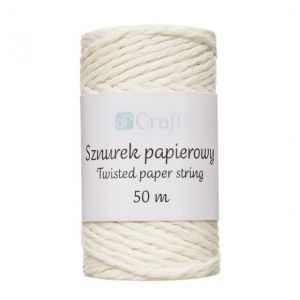 Sznurek papierowy dpCraft skręcany Ecru, 50m